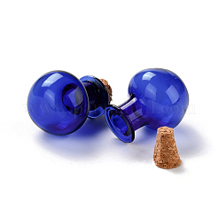 Round Glass Cork Bottles Ornament&nbsp;GLAA-D002-03D