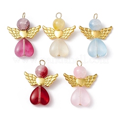 10Pcs 10 Color Glass Beaded Pendant&nbsp;PALLOY-JF02272