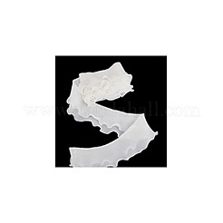 3 Yards Polyester Double-Layer Pleated Ribbon&nbsp;OCOR-WH0090-044B