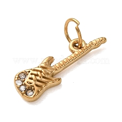 304 Stainless Steel Micro Pave Clear Cubic Zirconia Pendants&nbsp;CU-B001-03G