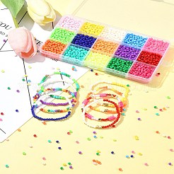 120G 15 Colors Opaque Acrylic Beads&nbsp;SACR-FS0001-28