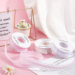 3 Roll 3 Colors Polyester Flower Embroidery Lace Ribbon&nbsp;OCOR-CY0001-37