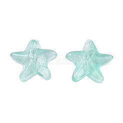 Transparent Spray Painted Glass Beads&nbsp;X-GLAA-N035-027-C01