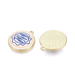 Printed Alloy Enamel Pendants&nbsp;ENAM-N072-02KCG-02
