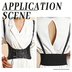 2Pcs 2 Colors PU Leather Waist Belt Harness&nbsp;AJEW-WR0002-02
