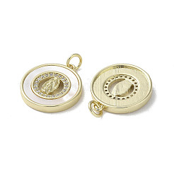 Brass Micro Pave Cubic Zirconia Pendants&nbsp;KK-G485-19E-G