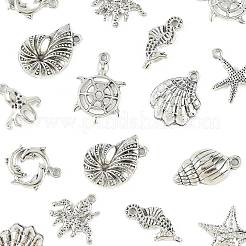 20Pcs 10 Styles Marine Organism Tibetan Style Alloy Pendants&nbsp;TIBEP-FS0001-47
