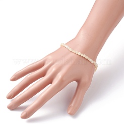 Natural Topaz Jade Faceted Nugget Beads Stretch Bracelet&nbsp;BJEW-JB07217-03