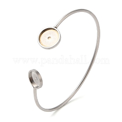 Non-Tarnish 304 Stainless Steel Bangle Makings&nbsp;STAS-R123-01P
