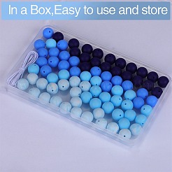 80Pcs 4 Style Round Silicone Focal Beads&nbsp;SIL-SZ0001-22B