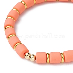 Polymer Clay Column Beaded Stretch Bracelets&nbsp;BJEW-JB09756