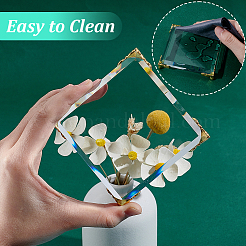 Square Clear Glass Display Riser Stands&nbsp;AJEW-WH0816-099G