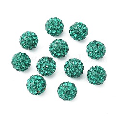 Half Drilled Czech Crystal Rhinestone Pave Disco Ball Beads&nbsp;RB-A059-H6mm-PP8-205