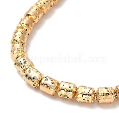 Electroplated Natural Lava Rock Beads Strands&nbsp;G-G984-04KCG