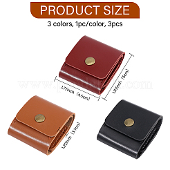 3Pcs 3 Colors PU Leather Card Case&nbsp;AJEW-FH0005-57