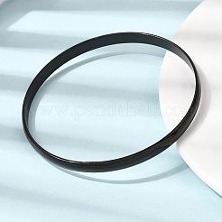 304 Stainless Steel Plain Bangles for Women Men&nbsp;BJEW-Z167-01M-02