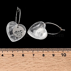 Natural & Synthetic Gemstone & 304 Stainless Steel Hoop Earrings for Women&nbsp;EJEW-G475-02P