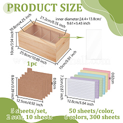 10 Sheets Rectangle Paper Binder Dividers&nbsp;AJEW-OC0015-74