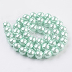 Eco-Friendly Dyed Glass Pearl Round Beads Strands&nbsp;HY-A002-10mm-RB034N