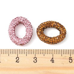 Rhinestone Clay Pave Brass Beads&nbsp;KK-P305-11G
