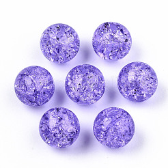 Transparent Crackle Acrylic Round Beads Strands&nbsp;X-CCG-R002-12mm-06