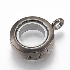 Alloy Magnetic Locket Pendants&nbsp;PALLOY-T052-21