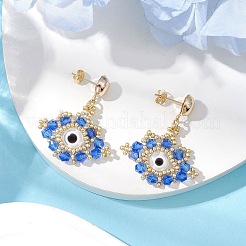 Glass Seed Beads Stud Earrings&nbsp;EJEW-MZ00270-03