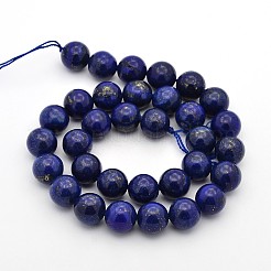 Dyed Natural Lapis Lazuli Round Beads Strands&nbsp;G-G735-06-6mm