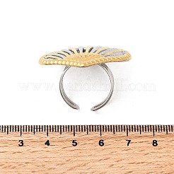 304 Stainless Steel Cuff Rings for Women&nbsp;RJEW-F193-03GP