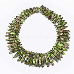 Synthetic Gold Line Imperial Jasper Beads Strands&nbsp;G-S355-13E