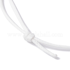 Alloy Enamel Heart Braided Bead Bracelet&nbsp;BJEW-JB09739-01