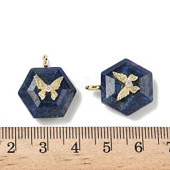 Dyed Natural Lapis Lazuli Faceted Pendants&nbsp;G-P585-01G-07