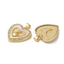 Brass Micro Pave Cubic Zirconia Pendants&nbsp;KK-D057-11G