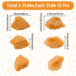 30Pcs 2 Styles Artificial Plastic Model&nbsp;DJEW-SC0001-26