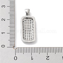 Rack Plating Brass Micro Pave Cubic Zirconia Pendants&nbsp;KK-P247-06P