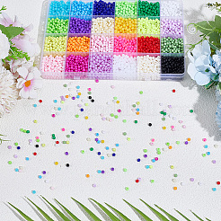 4800Pcs 24 Colors Opaque Acrylic Beads&nbsp;MACR-PA0001-62A