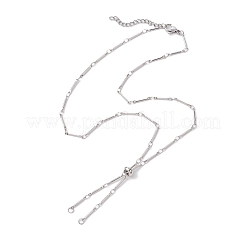 2Pcs 2 Colors Brass Slider Necklace Makings&nbsp;AJEW-JB01275
