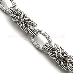 Non-Tarnish 304 Stainless Steel Byzantine Chain Necklaces&nbsp;NJEW-P285-03P