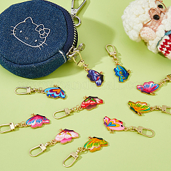 16Pcs 8 Colors Alloy Zipper Pull Tabs&nbsp;HJEW-DC00091