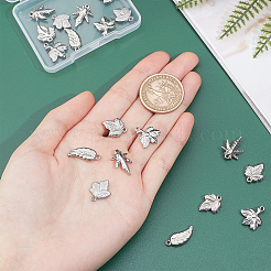 20Pcs 5 Style 201 Stainless Steel Pendants&nbsp;STAS-UN0030-22