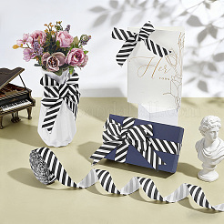 20Yards Polyester Stripe Pattern Ribbon&nbsp;OCOR-PH0036-33B