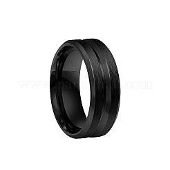 Grooved 201 Stainless Steel Finger Rings for Men&nbsp;WG2ADDA-27