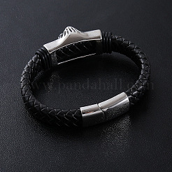 Punk Braided PU Leather Cord Bracelets&nbsp;EQ6903
