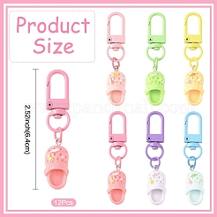 12Pcs 6 Colors Resin Shoes Pendant Decorations&nbsp;HJEW-YW00238
