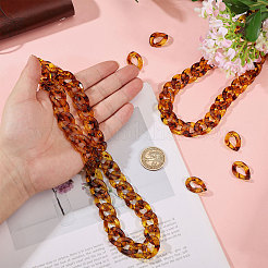2Pcs Acrylic Link Cap Chain&nbsp;HJEW-CO00005