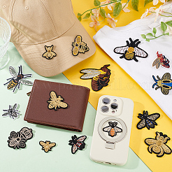 Bees Computerized Embroidery Cloth Iron on/Sew on Patches&nbsp;PATC-WH0007-61