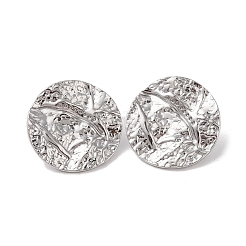 Non-Tarnish Hammered 304 Stainless Steel Studs Earring&nbsp;EJEW-Z049-06P