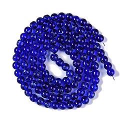 Drawbench Transparent Glass Beads Strands&nbsp;GLAD-Q012-8mm-22