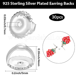 30Pcs Brass Ear Nuts&nbsp;KK-BBC0019-92S