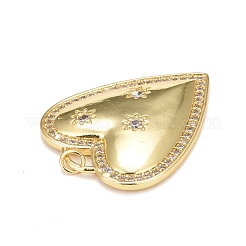Brass Micro Pave Cubic Zirconia Pendants&nbsp;KK-A161-04G